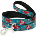Load image into Gallery viewer, Dog Leash - The Little Mermaid Flounder and Sebastian Under the Sea Greens