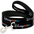 Load image into Gallery viewer, Dog Leash - DISNEY PRIDE Signature Logo Black/White/Rainbow
