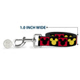Load image into Gallery viewer, Dog Leash - Mickey Mouse Ears Icon Blocks Red/Black/Yellow