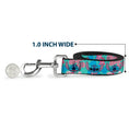 Load image into Gallery viewer, Dog Leash - Lilo & Stitch Stitch Expressions and Tropical Flowers Blues/Pinks