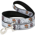 Load image into Gallery viewer, Dog Leash - Aristocats Toulouse and Berlioz Piano Pose and Musical Notes White/Black