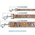 Load image into Gallery viewer, Dog Leash - Disney Cats and Dogs Faces Orange