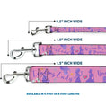 Load image into Gallery viewer, Dog Leash - Disney LEADING LADY DREAM BIG PRINCESS Silhouette Poses Pinks/Blues