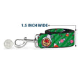 Load image into Gallery viewer, Dog Leash - Elf Sweets Icons Scattered Stripe Greens