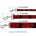Load image into Gallery viewer, Dog Leash - Freddy Poses/Quote Scrawls/Hand Scratching2 Reds/Black