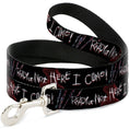 Load image into Gallery viewer, Dog Leash - A Nightmare on Elm Street READY OR NOT HERE I COME/Freddy Silhouette Black/Reds/White