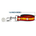 Load image into Gallery viewer, Dog Leash - The Flash Logo7/Stripe Red/White/Yellow