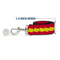 Load image into Gallery viewer, Dog Leash - The Flash Bolt Stripe Red/Yellow