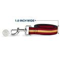 Load image into Gallery viewer, Dog Leash - The Flash Stripe Burgundy/Gold