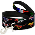 Load image into Gallery viewer, Dog Leash - Mustang Silhouette Black/International Flags