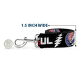 Load image into Gallery viewer, Dog Leash - GRATEFUL DEAD Text with Steal Your Face Stars and Stripes Logo Black/White/Red/Blue