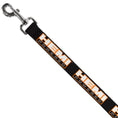 Load image into Gallery viewer, Dog Leash - HEMI POWERED Logo Repeat Black/Orange/White/Gray