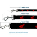 Load image into Gallery viewer, Dog Leash - HONDA Motorcycle Logo Black/Red