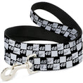 Load image into Gallery viewer, Dog Leash - Alex Bowman Autograph and #48 Checker Logo Black/White