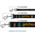 Load image into Gallery viewer, Dog Leash - HARRY POTTER Hufflepuff/Ravenclaw/Gryffindor/Slytherin Coat of Arms Black