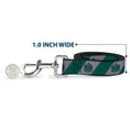 Load image into Gallery viewer, Dog Leash - SLYTHERIN Crest Diagonal Stripe Gray/Green