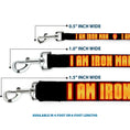 Load image into Gallery viewer, Dog Leash - Iron Man Face/I AM IRON MAN Black/Yellow Glow
