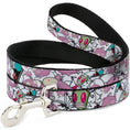 Load image into Gallery viewer, Dog Leash - Invader Zim GIR and Piggy Doddles White/Black