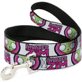 Load image into Gallery viewer, Dog Leash - INVADER ZIM Title Logo and GIR Pose Close-Up White/Pinks