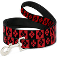 Load image into Gallery viewer, Dog Leash - Harley Quinn Diamond Blocks Red/Black Black/Red