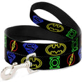 Load image into Gallery viewer, Dog Leash - Justice League Electric Logos Black/Multi Neon