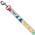 Load image into Gallery viewer, Dog Leash - DC League of Super-Pets Superhero with Pets and Logos Silhouette White/Multi Color