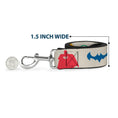 Load image into Gallery viewer, Dog Leash - DC League of Super-Pets Superhero with Pets and Logos Silhouette White/Multi Color
