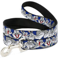 Load image into Gallery viewer, Dog Leash - Bugs Bunny CLOSE-UP Poses Blue