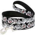 Load image into Gallery viewer, Dog Leash - Bugs Bunny CLOSE-UP Poses Black