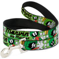 Load image into Gallery viewer, Dog Leash - MARVIN THE MARTIAN w/Poses White/Green