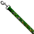 Load image into Gallery viewer, Dog Leash - Marvin the Martian & K-9 Poses/Clovers Greens