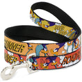 Load image into Gallery viewer, Dog Leash - ROAD RUNNER w/Road Runner Poses Orange