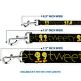 Load image into Gallery viewer, Dog Leash - Tweety Bird Poses CUTE AND SWEET Black/Yellow