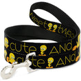 Load image into Gallery viewer, Dog Leash - Tweety Bird Poses CUTE AND SWEET Black/Yellow