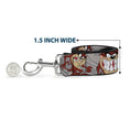 Load image into Gallery viewer, Dog Leash - Tasmanian Devil Expressions Gray Swirl