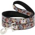 Load image into Gallery viewer, Dog Leash - Tasmanian Devil Expressions Gray Swirl