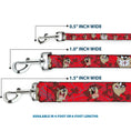 Load image into Gallery viewer, Dog Leash - Tasmanian Devil Expressions Red Swirl
