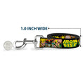 Load image into Gallery viewer, Dog Leash - Retro IRON FIST Action Pose/Comic Scene Blocks Black/Green/Yellow