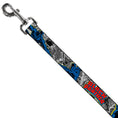 Load image into Gallery viewer, Dog Leash - BLACK PANTHER Action Poses/Stacked Comics Grays/Yellow/Blue/Red
