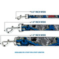 Load image into Gallery viewer, Dog Leash - BLACK PANTHER Action Poses/Stacked Comics Grays/Yellow/Blue/Red