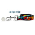 Load image into Gallery viewer, Dog Leash - 4-Superhero Action Poses/Comic Scenes White/Black/Full Color Splatter