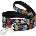 Load image into Gallery viewer, Dog Leash - Nick 90's Rewind 16-Character Poses Navy Blue