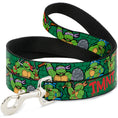 Load image into Gallery viewer, Dog Leash - Classic Teenage Mutant Ninja Turtles Group Pose2/TMNT Green Brick Wall