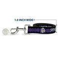 Load image into Gallery viewer, Dog Leash - Shredder Head SHRED HEAD/Stripe Black/Purple/Gray