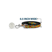 Dog Leash - POST FRUITY PEBBLES Logo and Vivid Cereal Multi Color