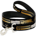 Load image into Gallery viewer, Dog Leash - POLAR EXPRESS Train Cars Black/Golds