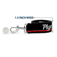 Load image into Gallery viewer, Dog Leash - PLYMOUTH Text/Stripe Black/White/Gray/Red