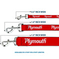 Load image into Gallery viewer, Dog Leash - PLYMOUTH Text Logo Red/White