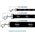 Load image into Gallery viewer, Dog Leash - Barracuda Emblem Repeat Black/Silver
