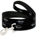 Load image into Gallery viewer, Dog Leash - Barracuda Emblem Repeat Black/Silver